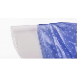 PVC Plastik - Mantel Regenmantel Damen QA9015GT grün transparent gepunktet 