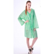 Plastik - Jacke Regenjacke junge Damen modern grün gemustert WYQ-R009green2 
