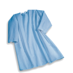 Suprima 4072-005 - Pflegehemd Baumwolle, zum Binden, Kurzarm blau 40/42-52/54
